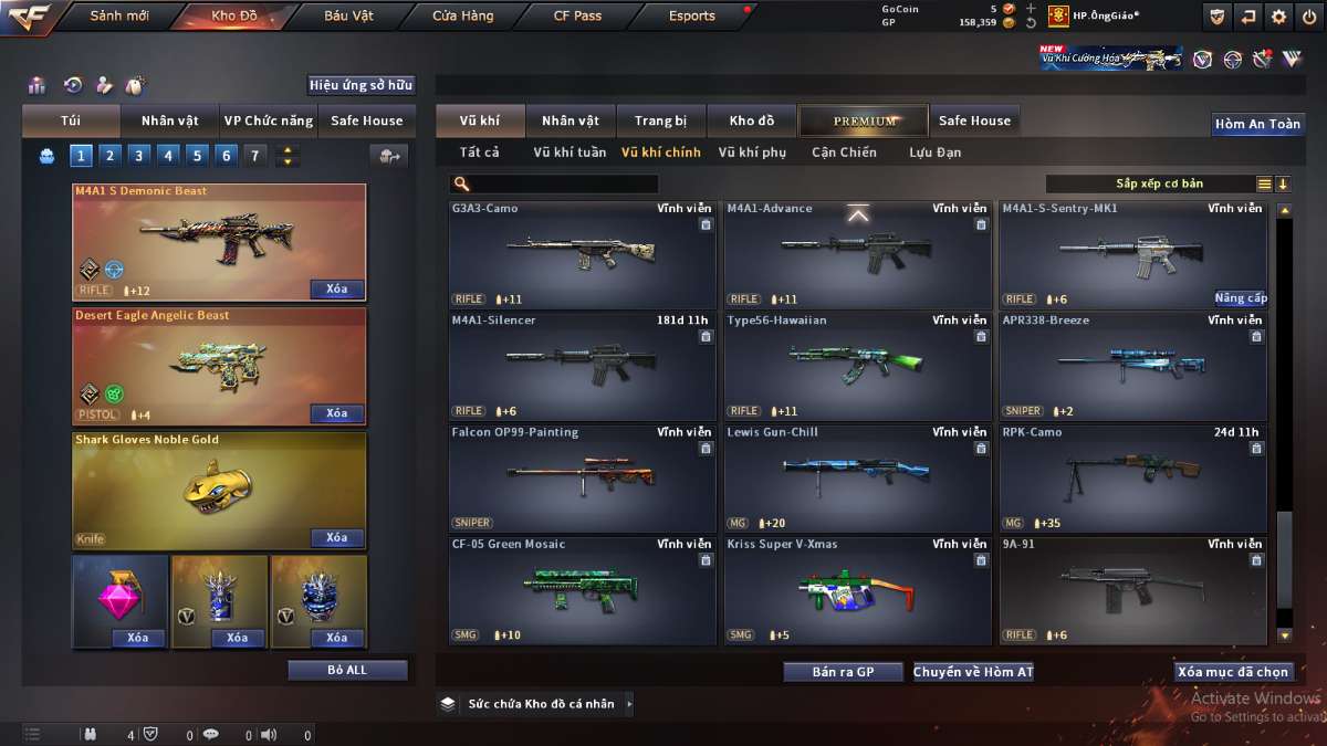 shop acc cf uy tin gia re